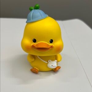 Yellow Duck Figurine with Blue Hat